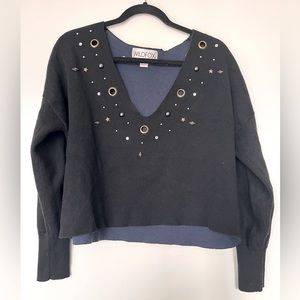 Black Wildfox Crop Sweater